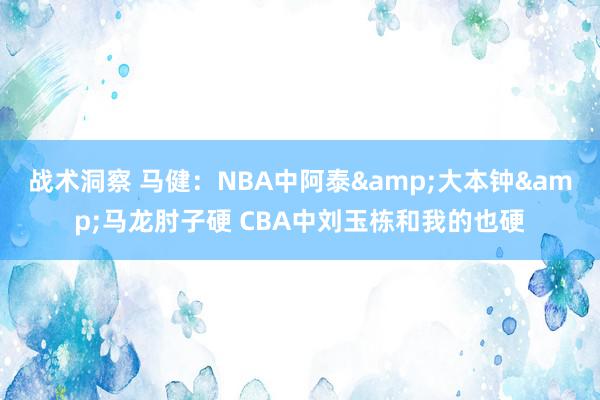 战术洞察 马健：NBA中阿泰&大本钟&马龙肘子硬 CBA中刘玉栋和我的也硬