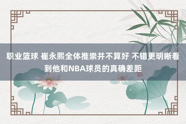 职业篮球 崔永熙全体推崇并不算好 不错更明晰看到他和NBA球员的真确差距