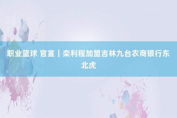 职业篮球 官宣｜栾利程加盟吉林九台农商银行东北虎