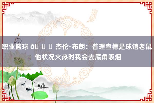 职业篮球 😂杰伦-布朗：普理查德是球馆老鼠 他状况火热时我会去底角吸烟